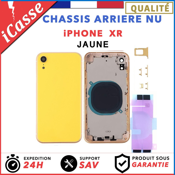 Chassis Arriere pour iPhone XR Jaune (Yellow) - Chassis Coque nu + COLLE