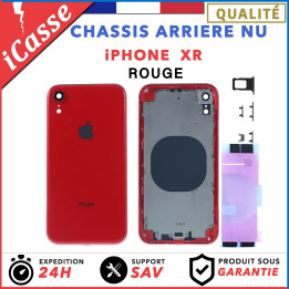 Chassis Arriere pour iPhone XR Rouge - Chassis Coque nu + COLLE