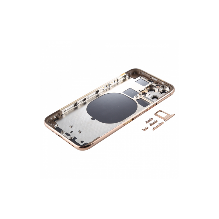 Chassis Arriere pour iPhone 11 PRO OR / GOLD - Chassis Coque nu + COLLE