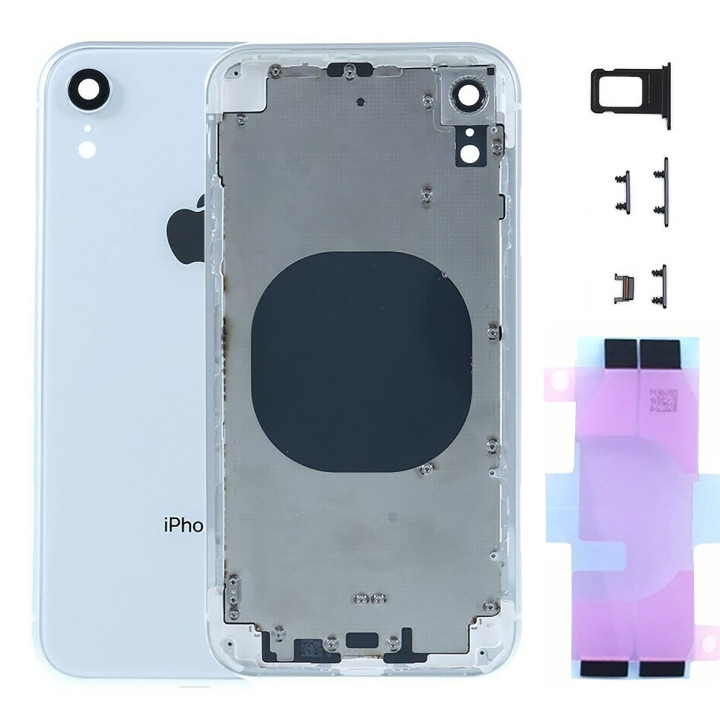 Chassis Arriere pour iPhone XR Blanc - Chassis Coque nu + COLLE