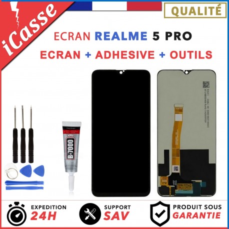 Ecran lcd + Vitre Tactile pour REALME 5 PRO RMX1971 + Outils + Colle