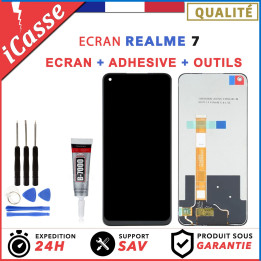 Ecran LCD + Vitre Tactile pour REALME 7 rmx2151 + Outils + Colle