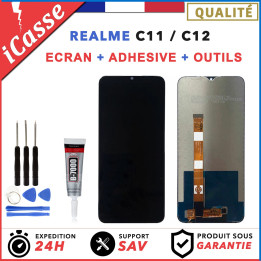 Ecran LCD  + Pour Realme C11 / C12 RMX2185 RMX2189 + OUTILS + COLLE