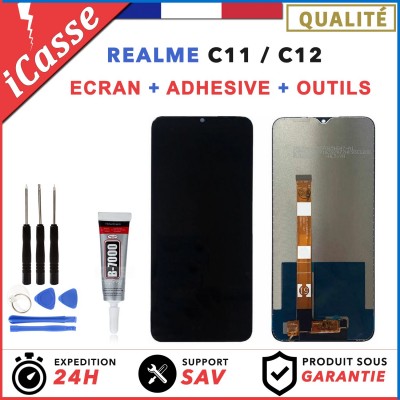 Ecran LCD + Pour Realme C11 / C12 RMX2185 RMX2189 + OUTILS + COLLE