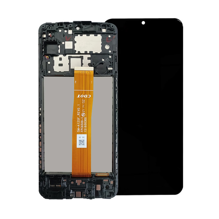 ECRAN COMPLET pour SAMSUNG GALAXY A12 A125F et A127F + CHASSIS + OUTILS + COLLE