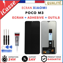 Ecran pour Xiaomi POCO M3 Noir Bleue Jaune M2010J19CG + Outils + Colle