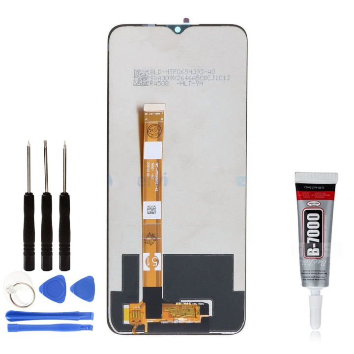 Ecran LCD + Vitre Tactile pour REALME 7i modele RMX2193 + Outils + Colle