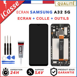 ECRAN COMPLET pour SAMSUNG GALAXY A32 5G A326F A326B + CHASSIS + OUTILS + COLLE