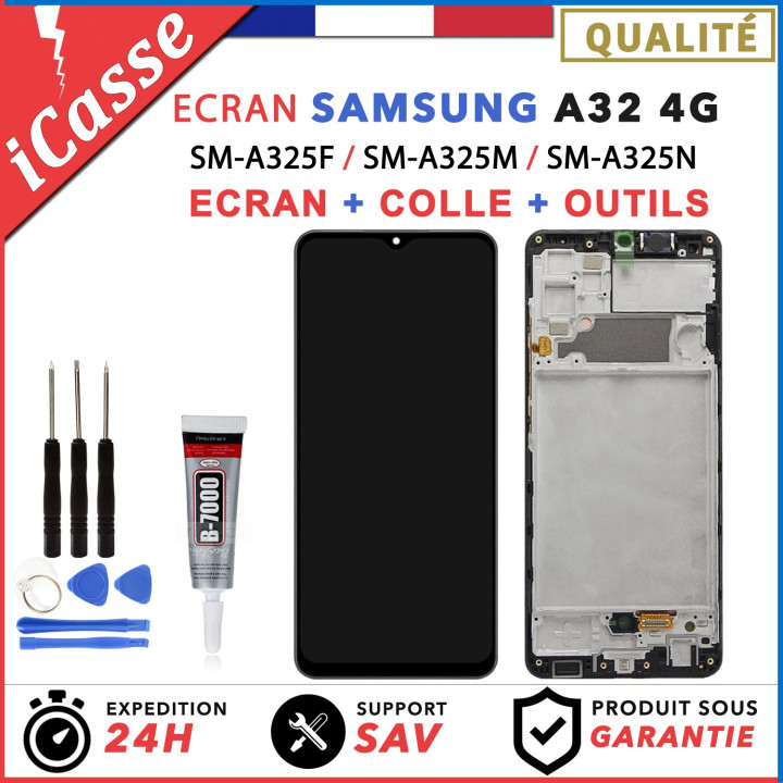 ECRAN LCD COMPLET pour SAMSUNG GALAXY A32 4G A325F A325M CHASSIS OUTILS + COLLE