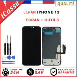 ECRAN LCD pour IPHONE 12 Noir Blanc Bleue Vert Mauve Rouge VITRE TACTILE + LCD