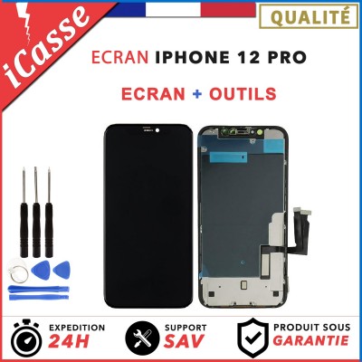 ECRAN LCD pour IPHONE 12 PRO Gris Blanc Bleue or VITRE TACTILE + LCD