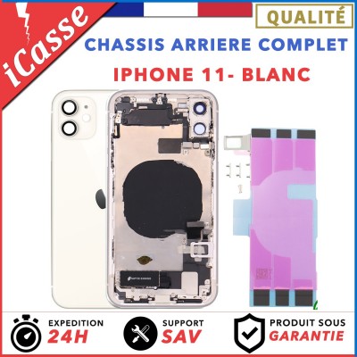 Complete replacement chassis for iPhone 11 WHITE + GLUE