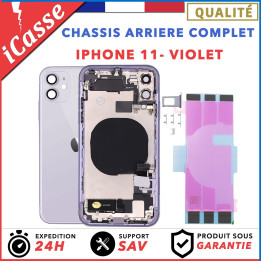 Chassis pour iPhone 11 VIOLET Chassis Complet Coque Arriere + COLLE