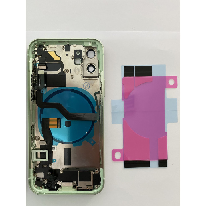 Chassis pour iPhone 12 VERT Complet Chassis Coque Arriere + COLLE