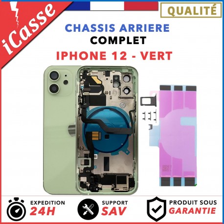 Chassis pour iPhone 12 VERT Complet Chassis Coque Arriere + COLLE