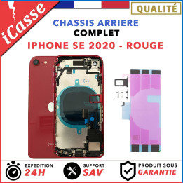 Chassis complet pour iPhone SE 2020 ROUGE - Chassis coque arriere + COLLE
