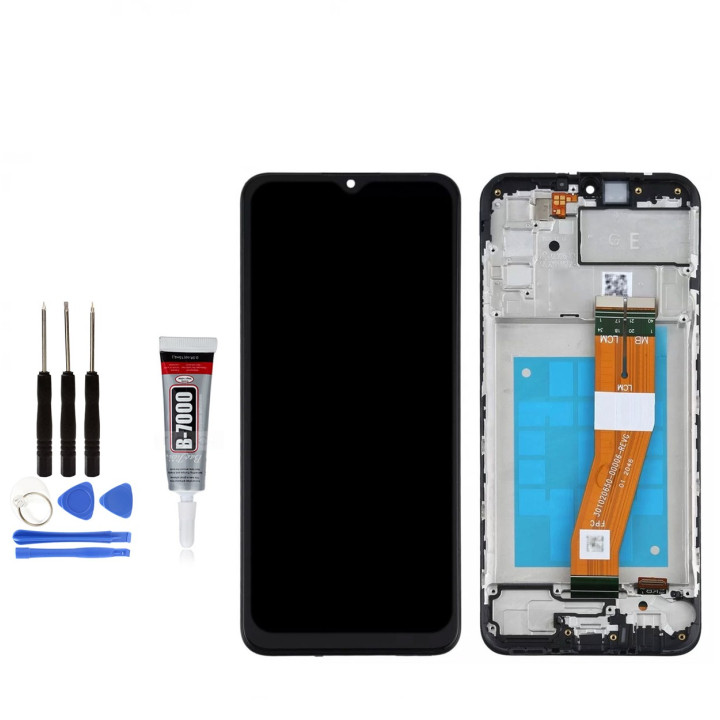 ECRAN avec CHASSIS pour SAMSUNG GALAXY A02S SM-A025F SM-A025G OUTILS + COLLE