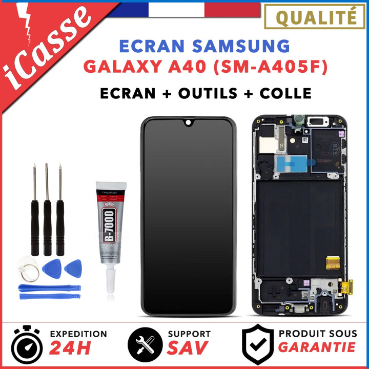 ECRAN COMPLET avec CHASSIS pour SAMSUNG GALAXY A40 SM-A405F OUTILS + COLLE