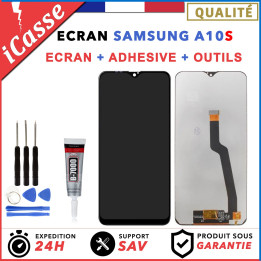 ECRAN LCD POUR SAMSUNG GALAXY A10s SM-A107F FN NOIR + OUTILS + COLLE