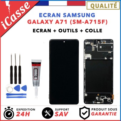 COMPLETE SCREEN with FRAME for SAMSUNG GALAXY A71 SM-A715F TOOLS + GLUE