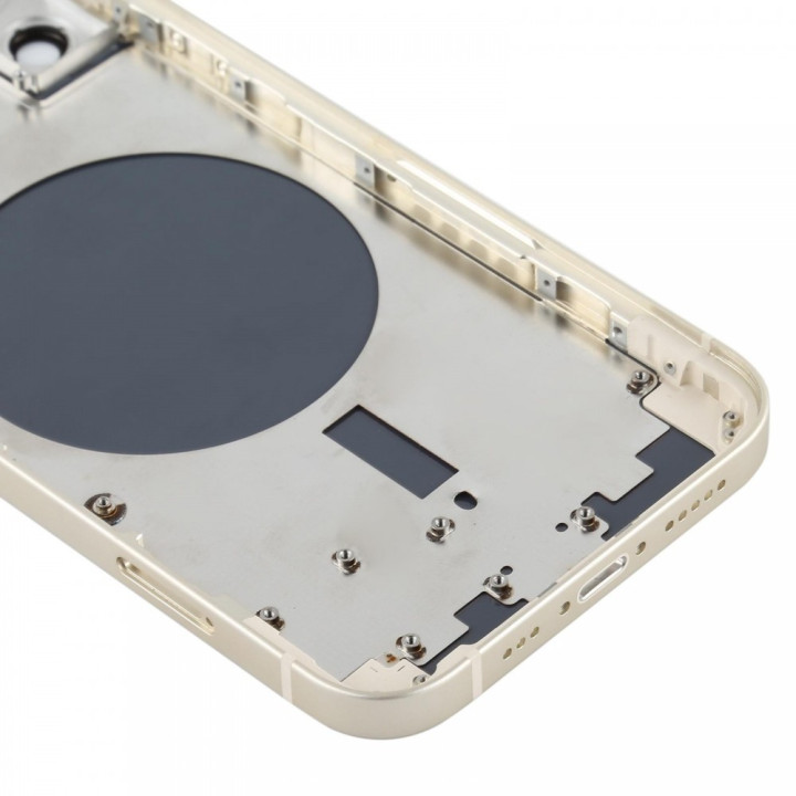 Chassis Arriere pour iPhone 12 BLANC - Chassis Coque nu + COLLE