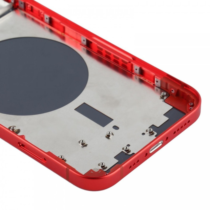 Chassis Arriere pour iPhone 12 ROUGE - Chassis Coque nu + COLLE