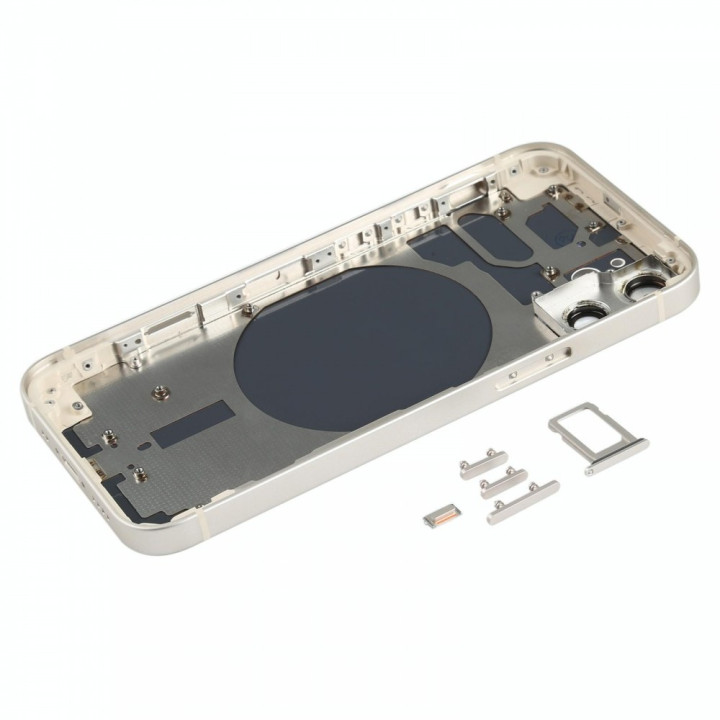 Chassis Arriere pour iPhone 12 MINI BLANC - Chassis Coque nu + COLLE