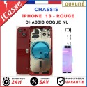 Chassis Arriere remplacement NU pour iPhone 13 ROUGE - Coque nu + COLLE