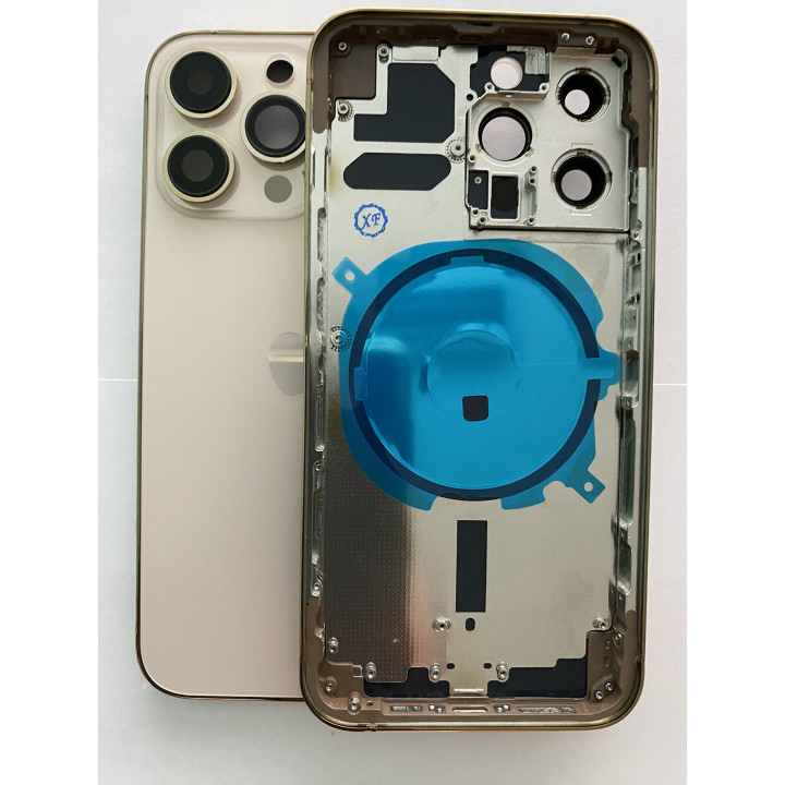 Chassis Arriere pour iPhone 13 PRO OR / GOLD - Chassis Coque nu + COLLE