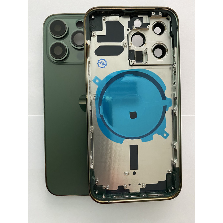 Chassis Arriere pour iPhone 13 PRO VERT - Chassis Coque nu + COLLE