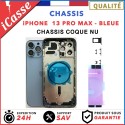 Replacement rear chassis for iPhone 13 PRO MAX BLUE - Bare shell + GLUE