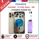 Chassis Arriere pour iPhone 13 PRO MAX OR / GOLD - Chassis Coque nu + COLLE