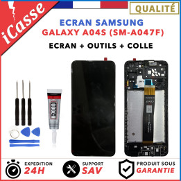 ECRAN COMPLET avec CHASSIS pour SAMSUNG GALAXY A04S SM-A047F OUTILS + COLLE