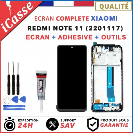ECRAN COMPLETE sur CHASSIS pour XIAOMI Redmi NOTE 11 / 11S / 2201117 GRIS BLEUE