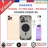 Chassis Arriere pour iPhone 12 PRO MAX OR / GOLD - Chassis Coque nu + COLLE