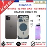 Chassis Arriere pour iPhone 12 PRO MAX NOIR - Chassis Coque nu + COLLE