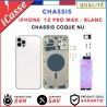 Chassis Arriere pour iPhone 12 PRO MAX BLANC - Chassis Coque nu + COLLE