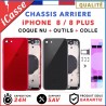 Chassis Arriere Coque nu pour iPhone 8 et 8 Plus Noir/Argent/Gris/Rouge/d'OR