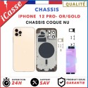 Chassis remplacement pour iPhone 12 PRO OR/GOLD - Chassis Coque nu + COLLE