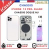 Chassis Arriere pour iPhone 12 PRO BLANC - Chassis Coque nu + COLLE