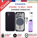 Replacement chassis for iPhone 12 MINI BLACK - Bare shell chassis + GLUE