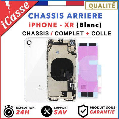 Replacement Complete Chassis for iPhone XR White (Silver) + GLUE
