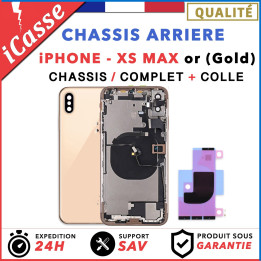 Chassis Complet Coque Arriere pour iPhone XS MAX OR (gold) + COLLE