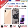 Chassis Complet Coque Arriere pour iPhone XS or (Gold) + COLLE