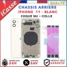 Chassis Arriere pour iPhone 11 BLANC / ARGENT - Chassis Coque nu + COLLE
