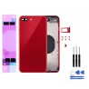 Chassis Arriere pour iPhone 8 PLUS Rouge - Chassis Coque nu + COLLE