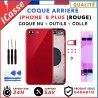 Chassis Arriere pour iPhone 8 PLUS Rouge - Chassis Coque nu + COLLE