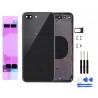 Chassis Arriere pour iPhone 8 PLUS Noir - Chassis Coque nu + COLLE
