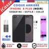 Chassis Arriere pour iPhone 8 PLUS Noir - Chassis Coque nu + COLLE