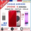 Replacement chassis for iPhone 8 Red - Bare shell chassis + GLUE